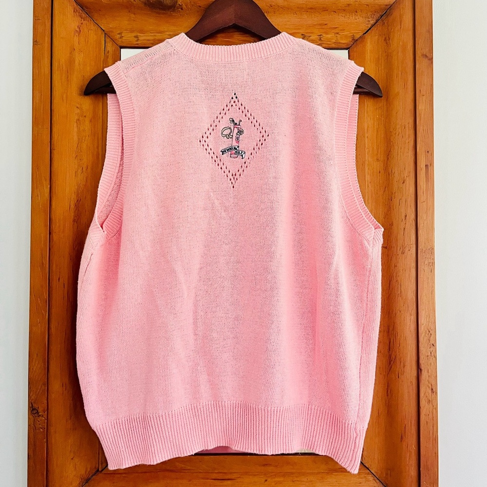 1980s Vintage Golf Embroidered Sweater Vest - Picture 2 of 7